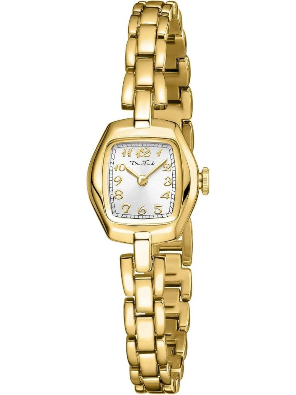 Women's Gold White Surface Stainless Steel Band Vintage  Luxury Bracelet Watches